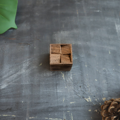 Plantish Future Home & Kitchen Wooden Essential Oil Diffuser for Home Walnut wood Top View