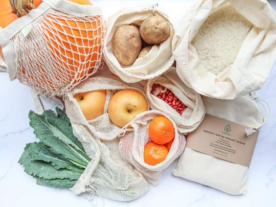 Plantish Future Home & Kitchen Multi-pocket Tote Bag Mesh Bags and Net Tote Bag with vegtables