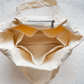 Plantish Future Home & Kitchen Opened White Multi-pocket Tote Bag with 6 pockets, one with zipper