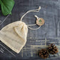 Plantish Future Home & Kitchen Set of 2 Organic Mesh Bags with Dimensions Top View