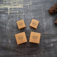Plantish Future Beauty and Bathroom Zero Waste Deodorant Bar - Top View: Rose & Citrus and Unscented deodorant bars mini and full in kraft paper boxes